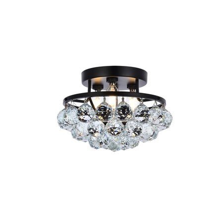 ELEGANT DECOR V9805F10BKRC 10 in Corona Flush Mount Black V9805F10BK/RC